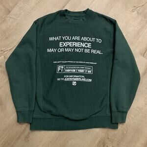 Justin Timberlake Sweatshirt Men's Small S Green Pullover Forget Tomorrow Tour